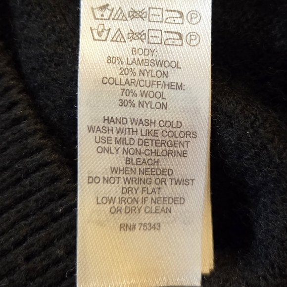 Lachlan Black Men's 80% Lambswool 1/4 Zip Sweater Size XL - Picture 5 of 5